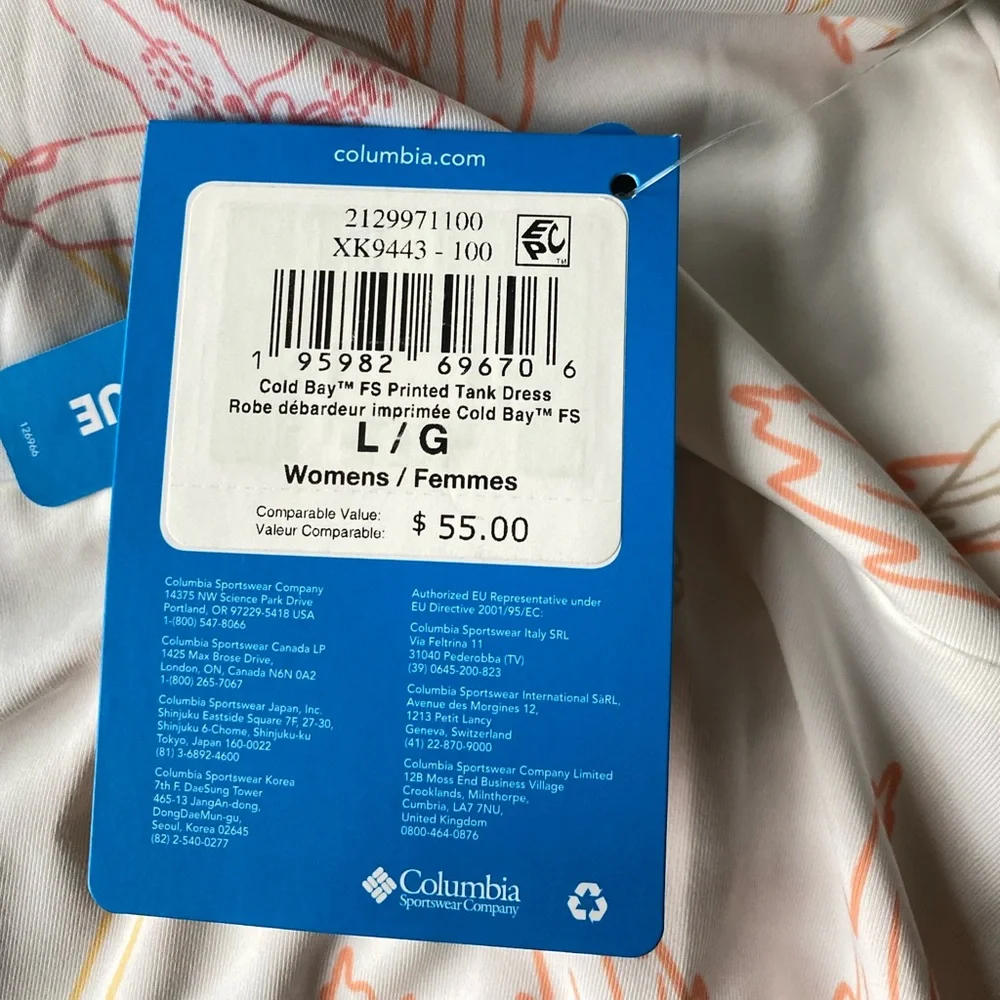 Columbia Women’s PFG Freezer III Dress Tiger Lily print New with Tags sz Large - Picture 9 of 14